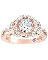 Suzy Levian - Rose Gold Vermeil Cz Ring - Lyst