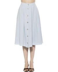 Alexia Admor - Maya Linen-Blend Midi Skirt - Lyst