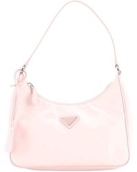 Prada - Tessuto & Saffiano Leather Re-Edition 2005 Hobo Mini (Authentic Pre-Loved) - Lyst