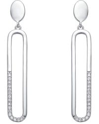 Genevive Jewelry - Diamond Cz Dangle Earrings - Lyst
