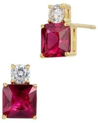Savvy Cie - 18K Plated Cz Studs - Lyst