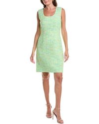 St. John - Sleeveless Scoop Neck Dress - Lyst
