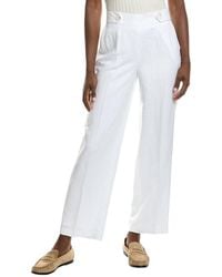 Anne Klein - High Rise Linen-Blend Wide Leg Pant - Lyst