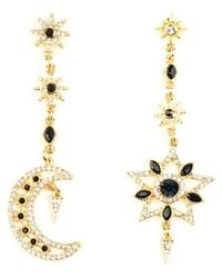Eye Candy LA - Crystal Star And Moon Drop Earrings - Lyst