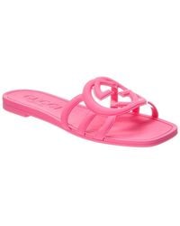 Gucci - Interlocking G Rubber Sandal - Lyst