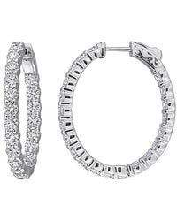 Created Forever - 14K 5.40 Ct. Tw. Lab-Grown Diamond Hoop Earrings - Lyst