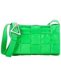 Bottega Veneta - Green Maxi Intrecciato Leather Cassette Crossbody (authentic Pre-loved) - Lyst