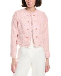 Tahari - Petite Casual Wool-Blend Jacket - Lyst