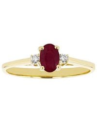 LEVARON FINE JEWELRY - Levaron 14K 0.45 Ct. Tw. Diamond & Ruby Ring - Lyst