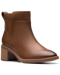 Clarks - Lileigh Charm Leather Bootie - Lyst