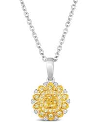 Le Vian - Le Vian Platinum & 14K 0.44 Ct. Tw. Diamond & Diamond Drop Pendant Necklace - Lyst