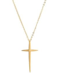 Eye Candy LA - Titanium Double Cross Pendant Necklace - Lyst