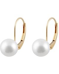 Splendid - 14k 7-7.5mm Pearl Drop Earrings - Lyst