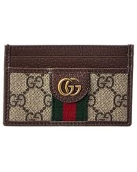 Gucci - Ophidia Gg Supreme Canvas & Leather Card Case - Lyst