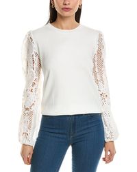 Fate - Contrast Lace Sweater - Lyst