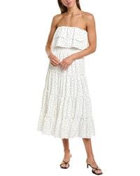 1.STATE - Strapless Smocked Waist Tiered Maxi Dress - Lyst
