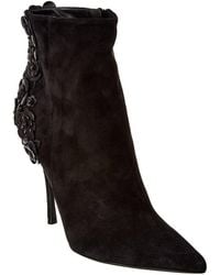 Roger Vivier - Sin Wallflower Suede & Leather Bootie - Lyst