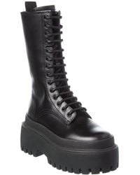 Dolce & Gabbana - Leather Combat Boot - Lyst