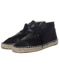 CHANEL - Leather High-Top Espadrille Bootie (Authentic Pre-Loved) - Lyst