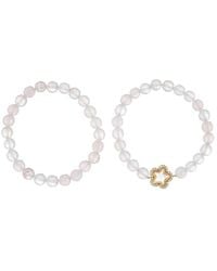Eye Candy LA - Fleur Beaded Cz Stretch Bracelet - Lyst
