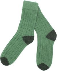 Portolano - Cashmere Contrast Ribbed Socks - Lyst