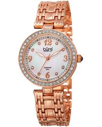 Burgi - Burgi Alloy Diamond Watch - Lyst