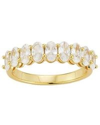 Glaze Jewelry - 14k Over Silver Cz Oval Eternity Band Ring - Lyst