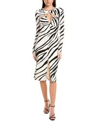 Et Ochs - Eleanor Cutout Ruched Zebra-print Stretch-jersey Midi Dress - Lyst