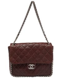 Chanel - Quilted Leather Maxi Chain Around Double Flap Bag (Authentic Pre-Owned) - Lyst