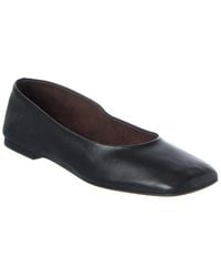 The Row - Square Leather Ballet Flat - Lyst