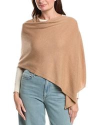 Sofiacashmere - Sofiacashmere Jersey Solid Wool & Cashmere-Blend Poncho - Lyst
