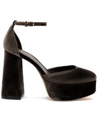 Larroude - Larroudé Ari Velvet Pump - Lyst