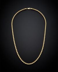 Italian Gold - 14k Hollow Rope Chain Necklace - Lyst