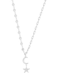 Sphera Milano - Cz Star And Moon Necklace - Lyst