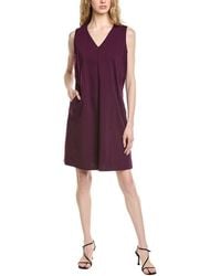 Eileen Fisher - V-Neck Shift Dress - Lyst