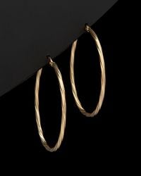 Italian Gold - 18k Twist Hoops - Lyst