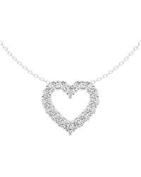 Lab Grown Diamonds - 14K 1.00 Ct. Tw. Lab Grown Diamond Heart Pendant - Lyst