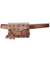 MCM Patricia Metallic Visetos Belt Bag