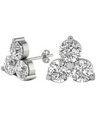 Suzy Levian - 14k 0.20 Ct. Tw. Diamond Cluster Studs - Lyst