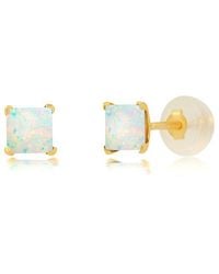 MaxColor - 14K 0.20 Ct. Tw. Lab-Grown Opal Studs - Lyst