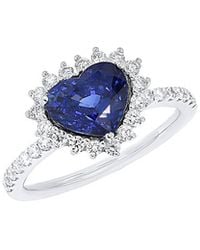 Diana M. Jewels - Fine Jewelry 18k 3.16 Ct. Tw. Diamond & Sapphire Ring - Lyst