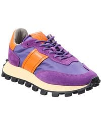 Tod's - Sportiva Canvas & Leather Sneaker - Lyst