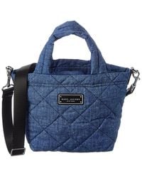 Marc Jacobs - Denim-Effect Quilted Mini Tote - Lyst