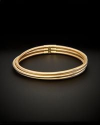 Italian Gold - 14k Triple Row Mesh Stretch Bracelet - Lyst