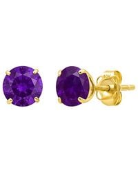 MaxColor - 14K 1.40 Ct. Tw. Amethyst Stud Earrings - Lyst