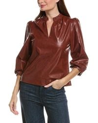 tyler boe - Penny Vegan Leather Top - Lyst