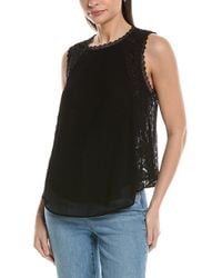 Ellen Tracy - Mix Media Top - Lyst