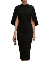 Tedora - Long Sleeve Midi Dress - Lyst