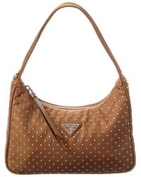 Prada - Re-Edition Satin Mini Hobo Bag - Lyst
