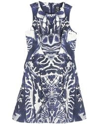 McQueen - Printed Mini Sleeveless Dress, Size It (Authentic Pre- Loved) - Lyst